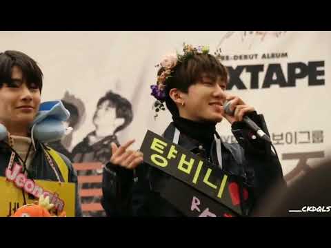 [MGL SUB] 180128 Stray Kids fansign Changbin cute moment