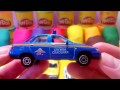 Toy cars are hidden in Play Doh