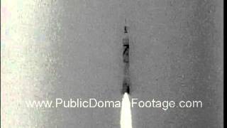 Jupiter C Rocket and Explorer Satellite launch failure  www.PublicDomainFootage.com