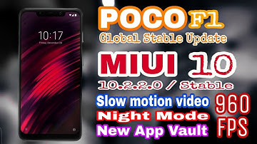 POCO F1 MIUI 10.2.2.0 Official Update Quick Review [ Hindi - हिंदी ]