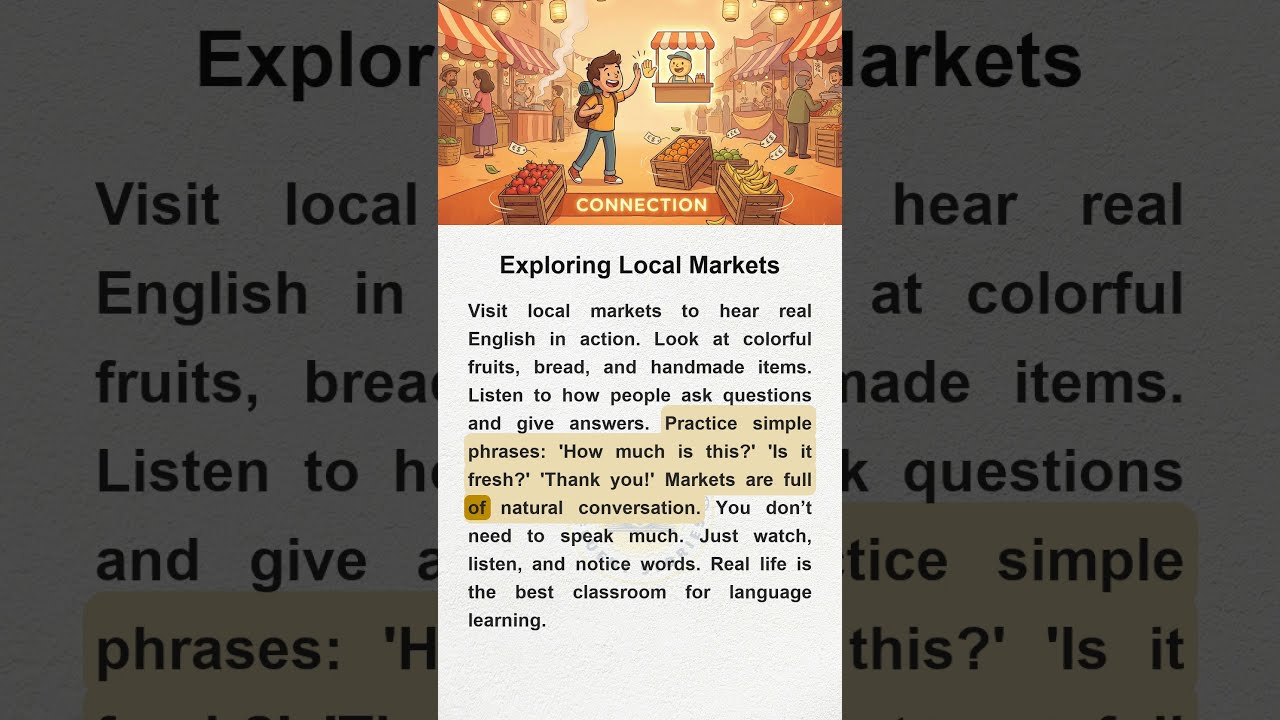 Exploring Local Markets 