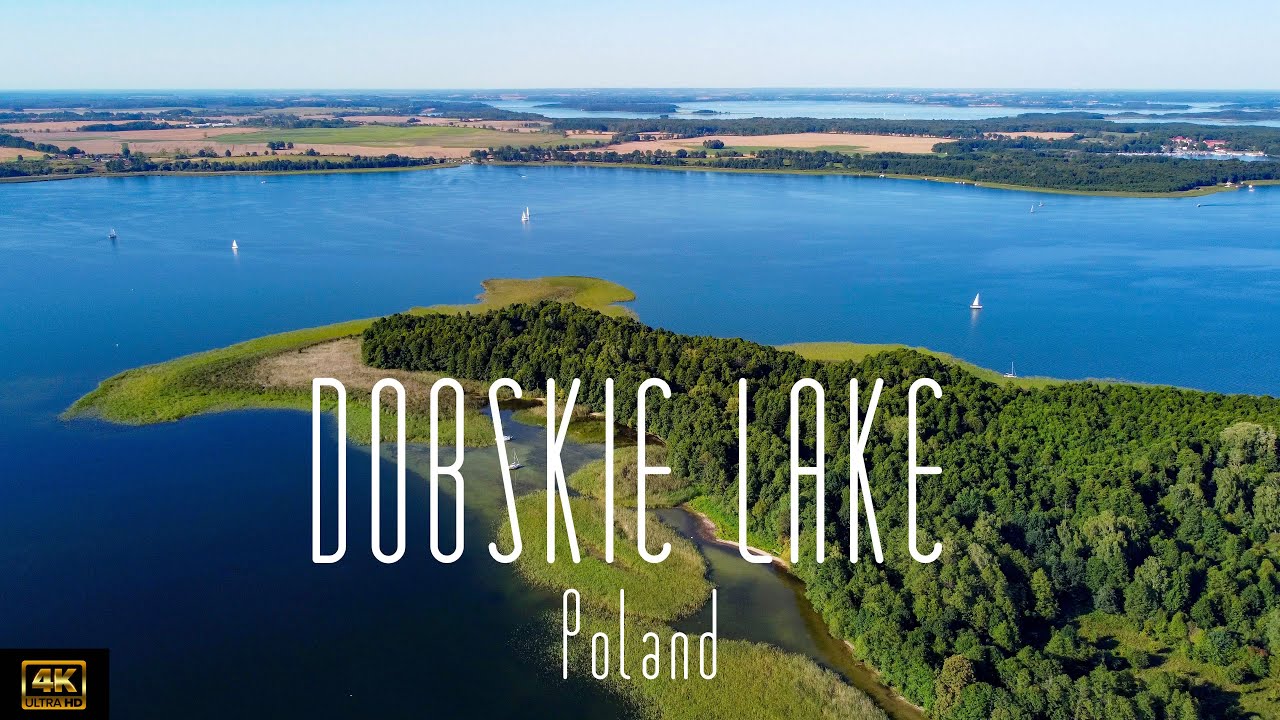 🇵🇱 4K drone video of Dobskie Lake, Poland.