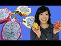 DRAGONFRUITS - pink & yellow | Fruity Fruits Taste Test