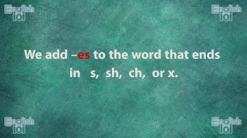 Basic Lesson 5 (Adding “es”  to mean more than one)