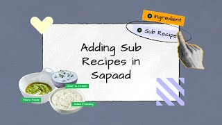 Adding Sub Recipes in Sapaad | IM005 | Sapaad Academy screenshot 2