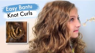 Bantu Knot Curls | Easy No-Heat Curls | Cute Girls Hairstyles