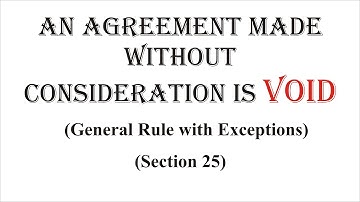 An Agreement made without Consideration is Void | Indian Contract Act, 1872 | Law Guru