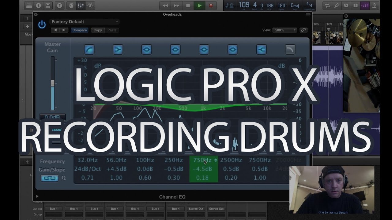 Logic Pro X Tutorial - How To Record Drums - Part 1 - (Logic Pro 10)