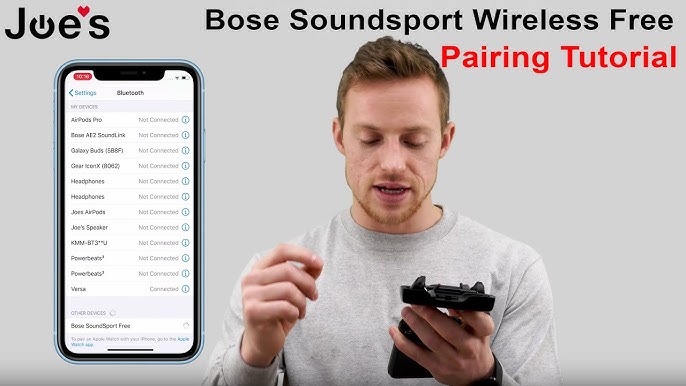 hvor som helst fjendtlighed på trods af Bose Soundsport Earbuds Pairing and Unpairing Connection Reset - YouTube