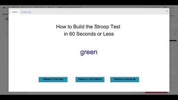 How to create the Stroop Test in 60 seconds or less