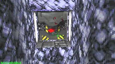 Descent II, Level 14, insane difficulty, cold start, no death, full rescue, 132HP at exit