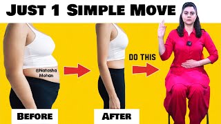 Most Simple Yoga Pose For A Flat Stomach  | Easy Yoga Exercise To Lose Belly Fat For Beginners