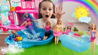 Kız Evcilik Videosu!Ada Deniz Kızı Oldu!Barbie Videoları,Kız Evcilik Havuz Videoları​⁠​⁠​⁠@Barbie