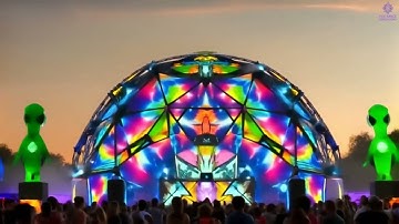 👽 FULL ON PSYTRANCE 2025: ALIEN FOREST RAVE 8K | Dome Stage & Mushroom Visuals ✨