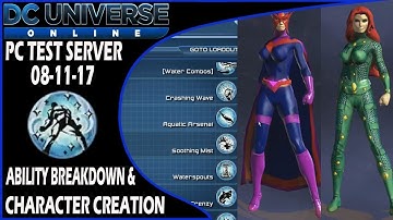 DCUO PC Test Server - Water Char. Creation and Ability Breakdown