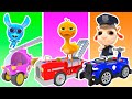 Funny Family Of Colored Cars | Cartoon for Kids | Dolly and Friends