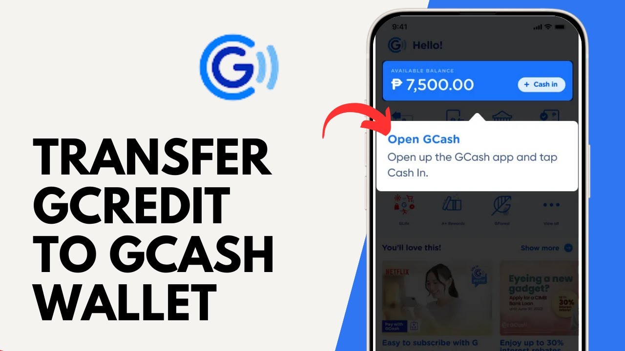 How to Transfer Gcredit to GCash Wallet - YouTube