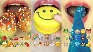 ASMRsatisfyingmouthsounds emojifoodchallenge #10 screenshot 2