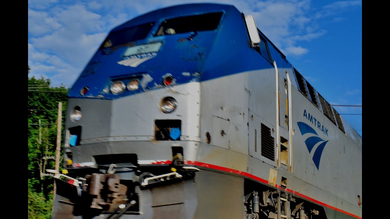 Filming Amtrak At Top Speed From The Closest Street I've Ever Seen To