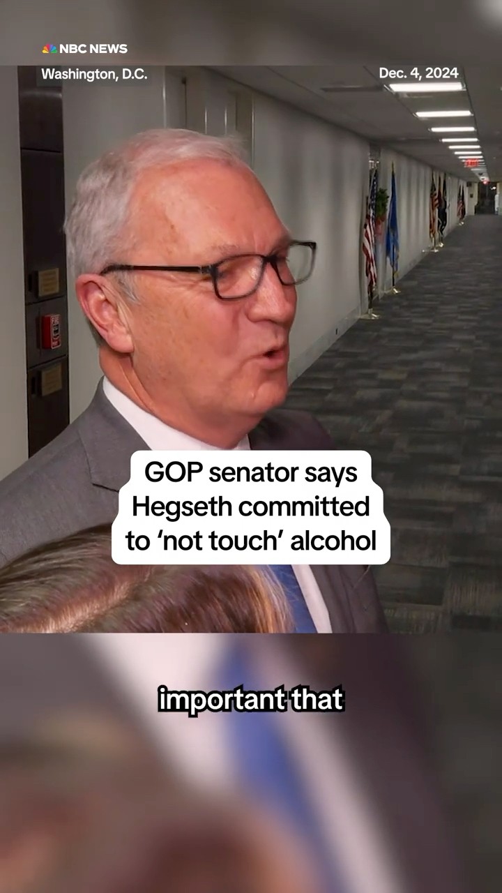 GOP senator says Hegseth committed to 'not touch' alcohol