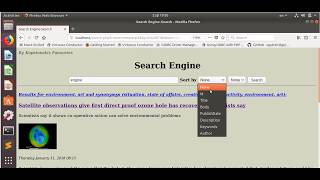 Search Engine in PHP using Semantic Web technologies (SPARQL queries, WordNet) screenshot 1