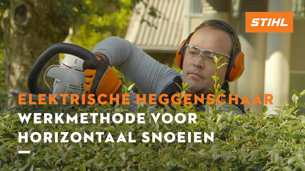 Waterig Mijlpaal Andes Werkmethode voor horizontaal snoeien - STIHL Elektrische heggenscharen -  YouTube