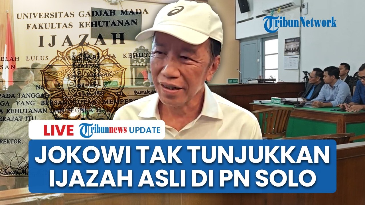 🔴LIVE: Jokowi Tak Tunjukkan Ijazah Asli di Sidang CLS PN Solo, Dokumen Masih Disita Polda Metro Jaya