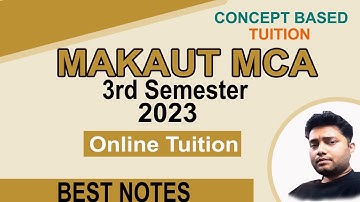 MAKAUT MCA 3RD SEM 2023 ONLINE TUITION | BEST NOTES | ALERT FOR BACKLOG | CALL @9007292436