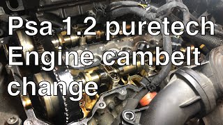 PSA 1.2 Puretech Engine Cambelt change. How to change your Wet Timing belt Stepbystep.