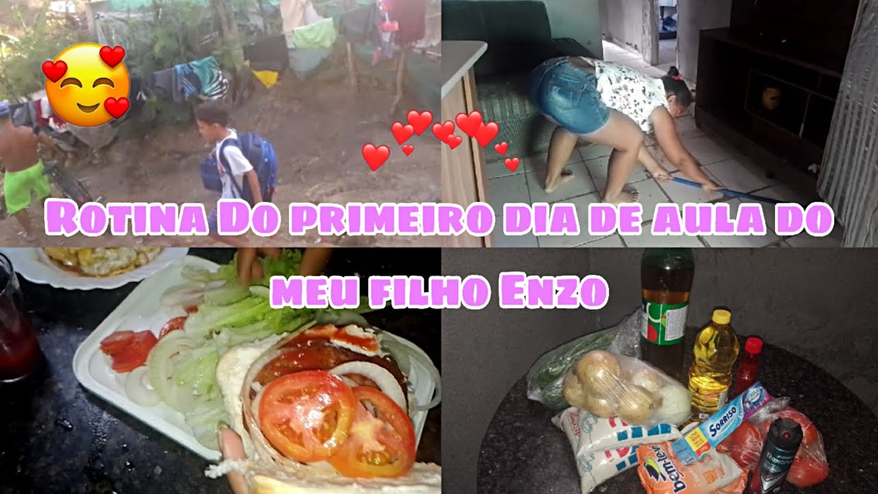 VLOG DO PRIMEIRO DIA DE AULAS DO MEU FILHO ENZO 🎒💖 FIZ UMA COMPRINHAS SIMPLES PRA 5 PESSOAS! 