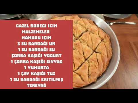 BURDUR YÖRESI GAZEL BÖREĞI TARIFI