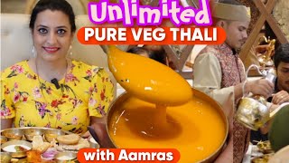 मुंबई Unlimited Veg Thali with UNLIMITED AAMRAS | Gujarati Food in South Mumbai | PURE VEG FOOD