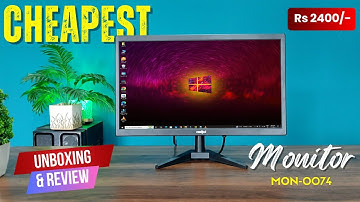 Cheapest monitor for cctv camera and pc in India | Frontech MON 0074 Led monitor Unboxing & Review
