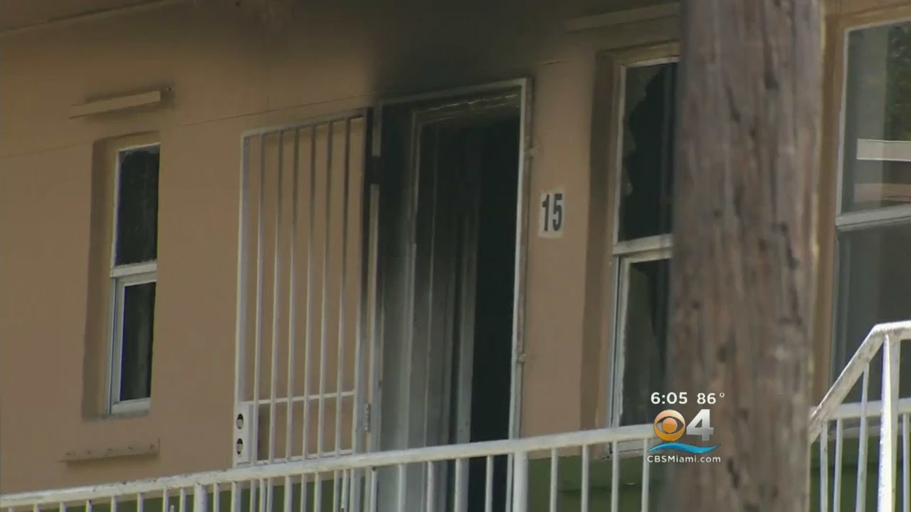 Families Displaced After Building Fire In Miami - YouTube