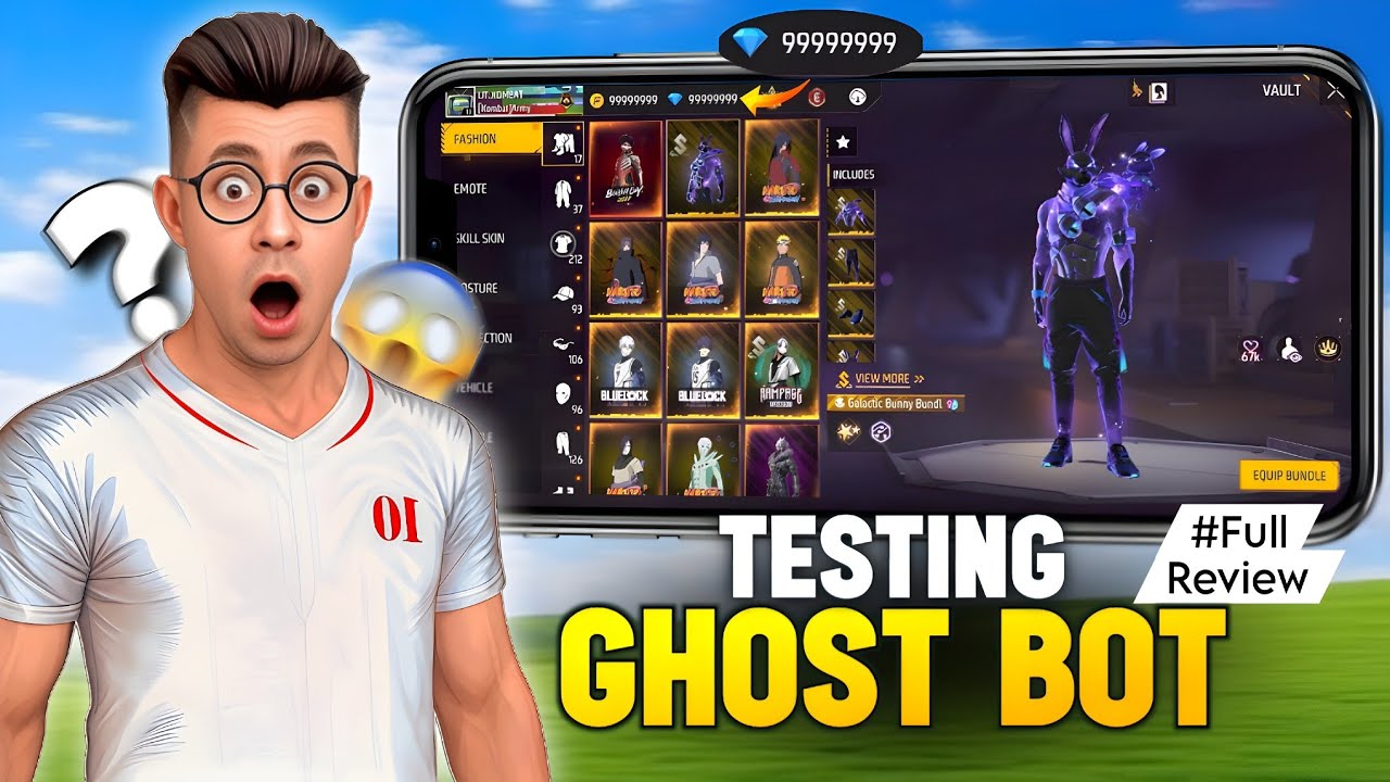 I Tried GHOST BOT Of Free Fire 😱 Got Unlimited Diamonds, Rare Items & Emotes !!