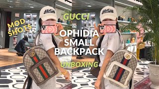 GUCCI OPHIDIA SMALL BACKPACK SHOPPING VLOG BROWN OR BEIGE