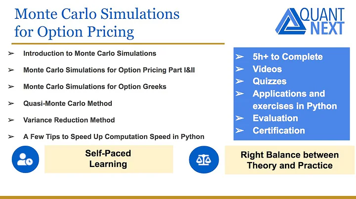 Monte Carlo Simulations for Option Pricing: Overview of the Course