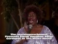 Sarah Vaughan Sings Gershwin at The White House