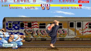 gameplay street fighter deluxe 2 - sheng long supervivencia