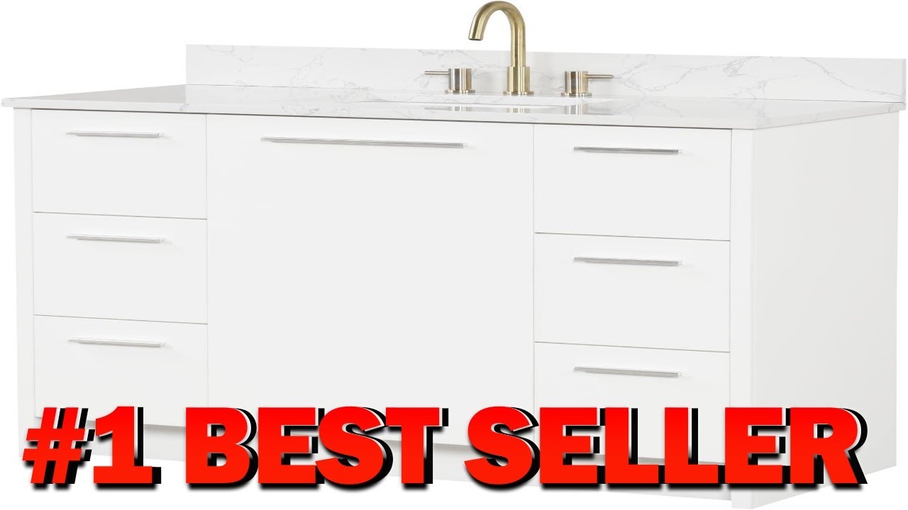 Nona 48" Solid Wood Single Sink Bathroom Vanity Marble Countertop - B0D8WKQKC7