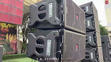 LA 110P testing video, active single 10 inch line array