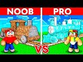 NOOB vs PRO: TRAIN Build Challenge in Minecraft!