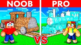 NOOB vs PRO: TRAIN Build Challenge in Minecraft!