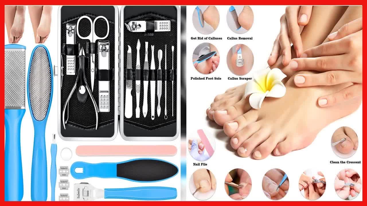 Pedicure Kits Callus Remover for Feet, 23 in 1 Professional Manicure