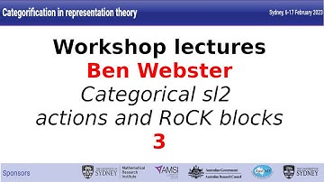 Ben Webster – Categorical sl2 actions and RoCK blocks 3