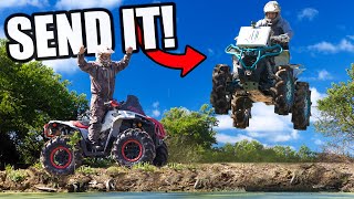 Can-Am JUMPS 40FT INTO SWAMP! *THICK MUD*