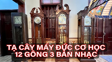ĐỒNG HỒ TẠ CÂY CƠ HỌC MÁY ĐỨC TO 12 CÔN 3 BẢN NHẠC NGÂN NGA NHẬP MỸ NGUYÊN CHIẾC ĐẸP