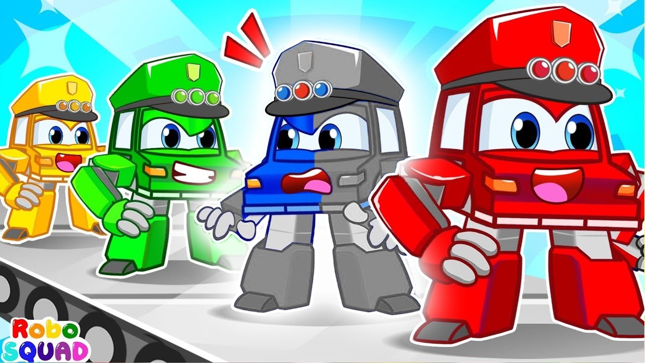 警察是什么颜色？🚓🌈 | Where Is My Color 🎨 |  学习颜色  | 人气童谣 |  Robosquad