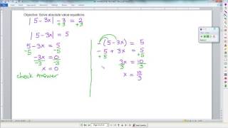 Solve Absolute Value Equations (lesson 3)