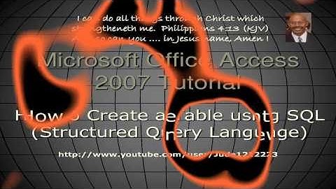 Access 2007 Tutorial Intro